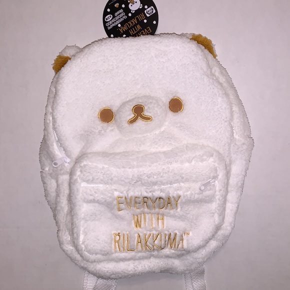 NEW Kawaii Japan Exclusive Cute Fluffy “Every Day With Rilakkuma” Bear Backpack - Picture 7 of 15